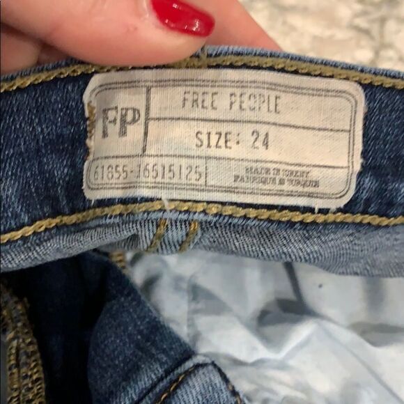 👖Free People Distressed Skinny Jeans Sz 24 - Picture 6 of 6